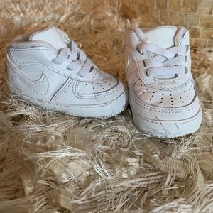 Baby white Air Force ones size 1c infant size